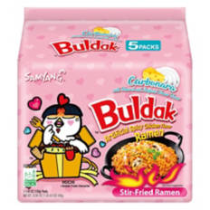 Buldak Carbonara Spicy Stir-Fried Ramen, 5 pack