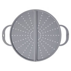 Folding Silicone Splatter Screen, Gray