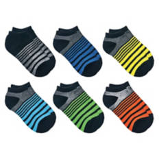 6 Pack Children's Socks - Black, M
