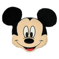 16" X 16" Mickey Ribbed Face Shaped Pillow
