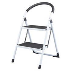 2 Step Folding Step Stool, Black