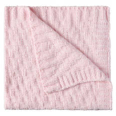 30” X 40” Warm & Cozy Baby Blanket, Pink Basketweave