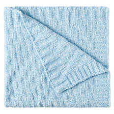 30” X 40” Warm & Cozy Baby Blanket, Blue Basketweave
