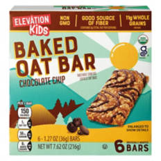 Chocolate Chip Kid's Baked Oat Bar, 6 count