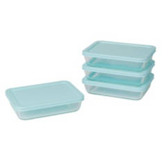 Rectangle Glass Container - Blue