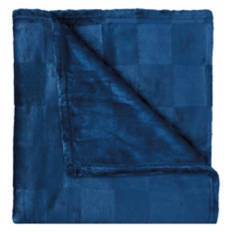 50" x 70" Soft & Cozy Royal Plush Throw - Navy Checkerboard