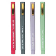 4 Pack Black Ink Quote Pens - Sarcastic