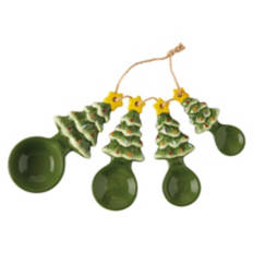 Ceramic Measuring Spoons - Green Tree