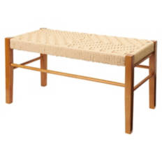 Woven Accent Indoor Bench