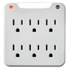6 Outlet Wall Tap, White