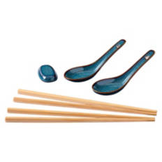 5 Piece Serving Accessories, Blue