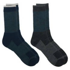 2 Pack Men's Thermal Socks - Grey & Blue, 6-12