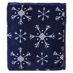 50" x  60" Super Soft Velvet Plush Sherpa Throw, Snowflake