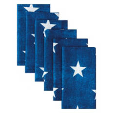 17"X 17" Americana Napkins - Blue Stars, 6 pack