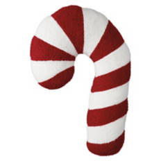 Holiday Candy Cane Shaped Pillow