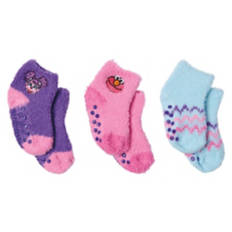 3 Pack Toddler Sesame Street Fuzzy Socks, 2T-4T