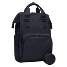 Diaper Backpack with Baby Changing Mat, Black