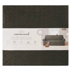 88" Long Snugfit Sofa Cover, Dark Gray
