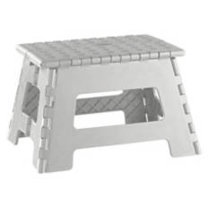 Folding Step Stool, Light Gray