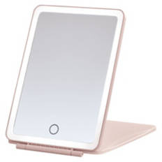 Portable & Slim Mini LED Mirror, Pink
