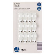 12 Pack Clear Cord Clips