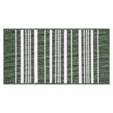 20" x 38" Rectangle Shaped Kitchen Rug - Green Border