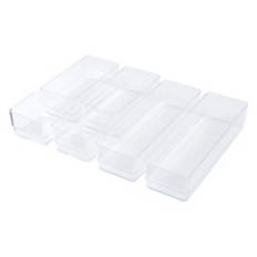 6 Pack Clear Drawer Organizer