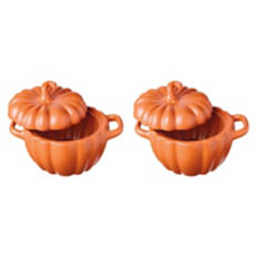 2 Pack Mini Pumpkin Bowls, Orange