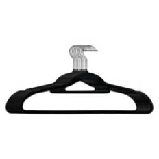 10 Pack Velvet Hangers, Black