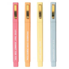 4 Pack Black Ink Quote Pens - Positive