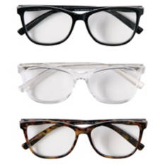 3 Pack Men's Reading Glasses - Clear/Black/Tortoise, 2