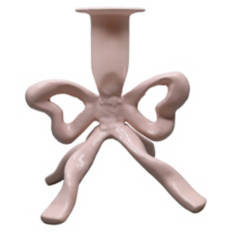 Taper Candle Holder - Pink Bow