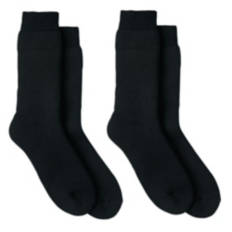 2 Pack Men's Brushed Socks, Black