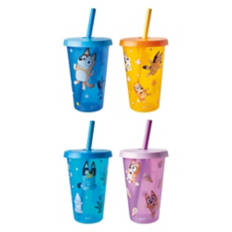 4 Pack Reusable Tumblers - Bluey