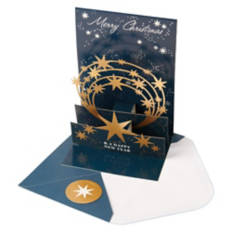 Pop Up Christmas Card - Stars