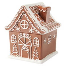 Holiday Cookie Jar - Brown Gingerbread House