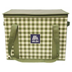 Insulated Collapsible Box Shaped Bag - Green