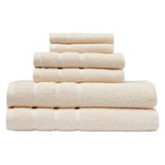 6 Piece Towel Set, Beige