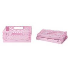 3 Pack Mini Collapsible Crates - Orchid