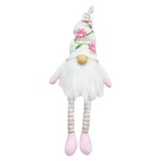 16" Spring Mini Gnome - White/Pink Flower