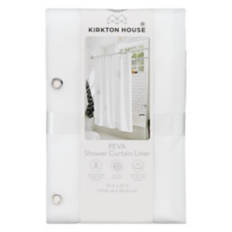 70" x 72" PEVA Shower Curtain Liner, White