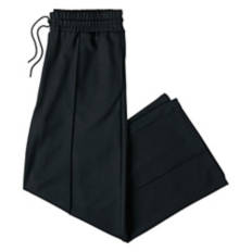 Ladies Wide Leg Ponte Pant - Black, L