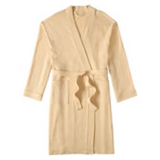 Ladies Waffle Spa Robe - Brown, M/L