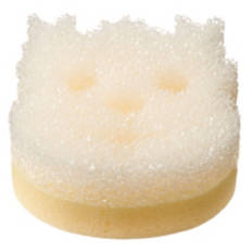 Dual Sided Scrubber & Sponge - White Reindeer