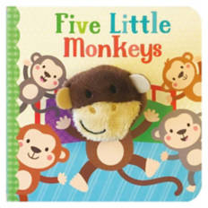 Kids Finger Puppet Board Book - Five Little Monkeys