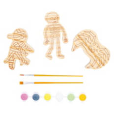 3 Piece Paint-Your-Own Halloween Woodcraft Set - Crawlers