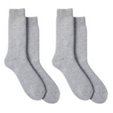 2 Pack Men's Brushed Socks, Grey