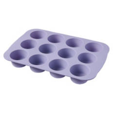 Silicone Bakeware - Mini Muffin Pan, Purple