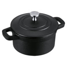 Mini Cast Iron Casserole, Black