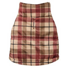 Pet Reversible Luxury Puffer Coat - Brown Check, M